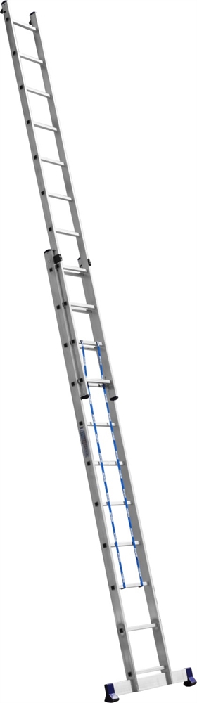 СИБИН  11 ступеней, со стабилизатором, алюминиевая, двухсекционная лестница (38823-11) 38823-11