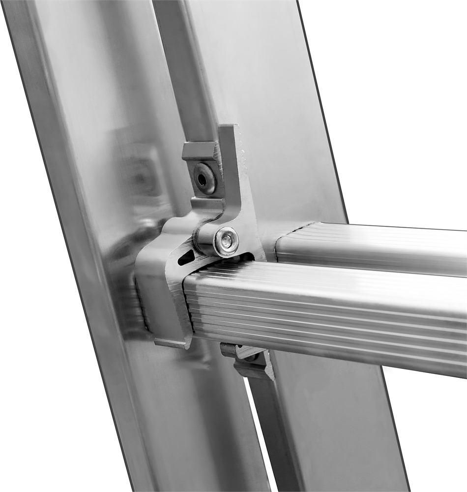 СИБИН  7 ступеней, со стабилизатором, алюминиевая, трехсекционная лестница (38833-07) 38833-07