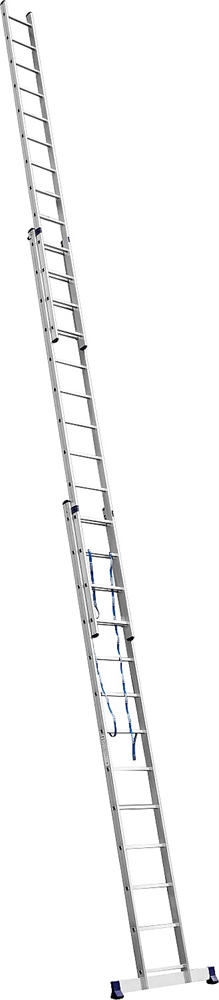 СИБИН  13 ступеней, со стабилизатором, алюминиевая, трехсекционная лестница (38833-13) 38833-13