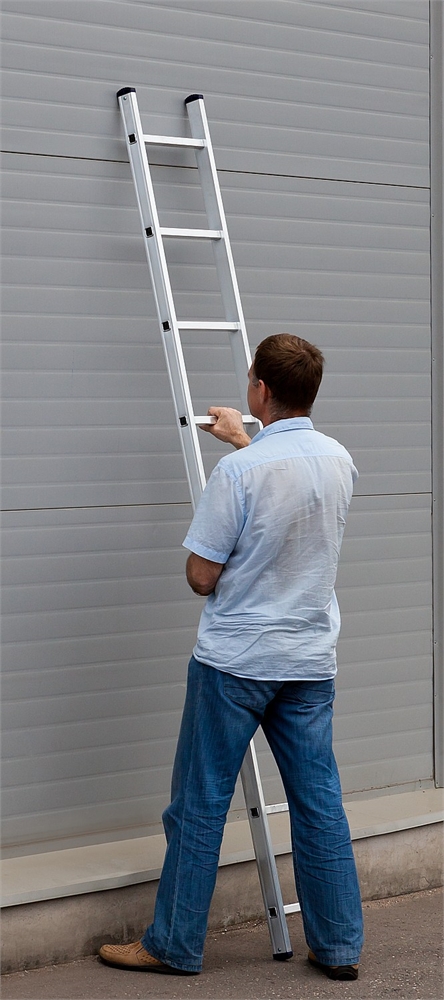 СИБИН  9 ступеней, высота 251 см, односекционная, алюминиевая, приставная лестница (38834-09) 38834-09