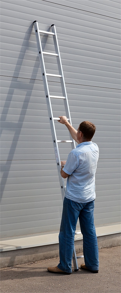 СИБИН  11 ступеней, высота 307 см, односекционная, алюминиевая, приставная лестница (38834-11) 38834-11