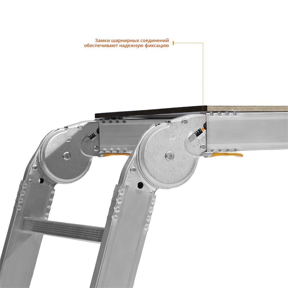 СИБИН  РП-36, 3 х 6 х 3 ступени, алюминиевые, складные, с фиксированной площадкой, рабочие подмости (38843) 38843