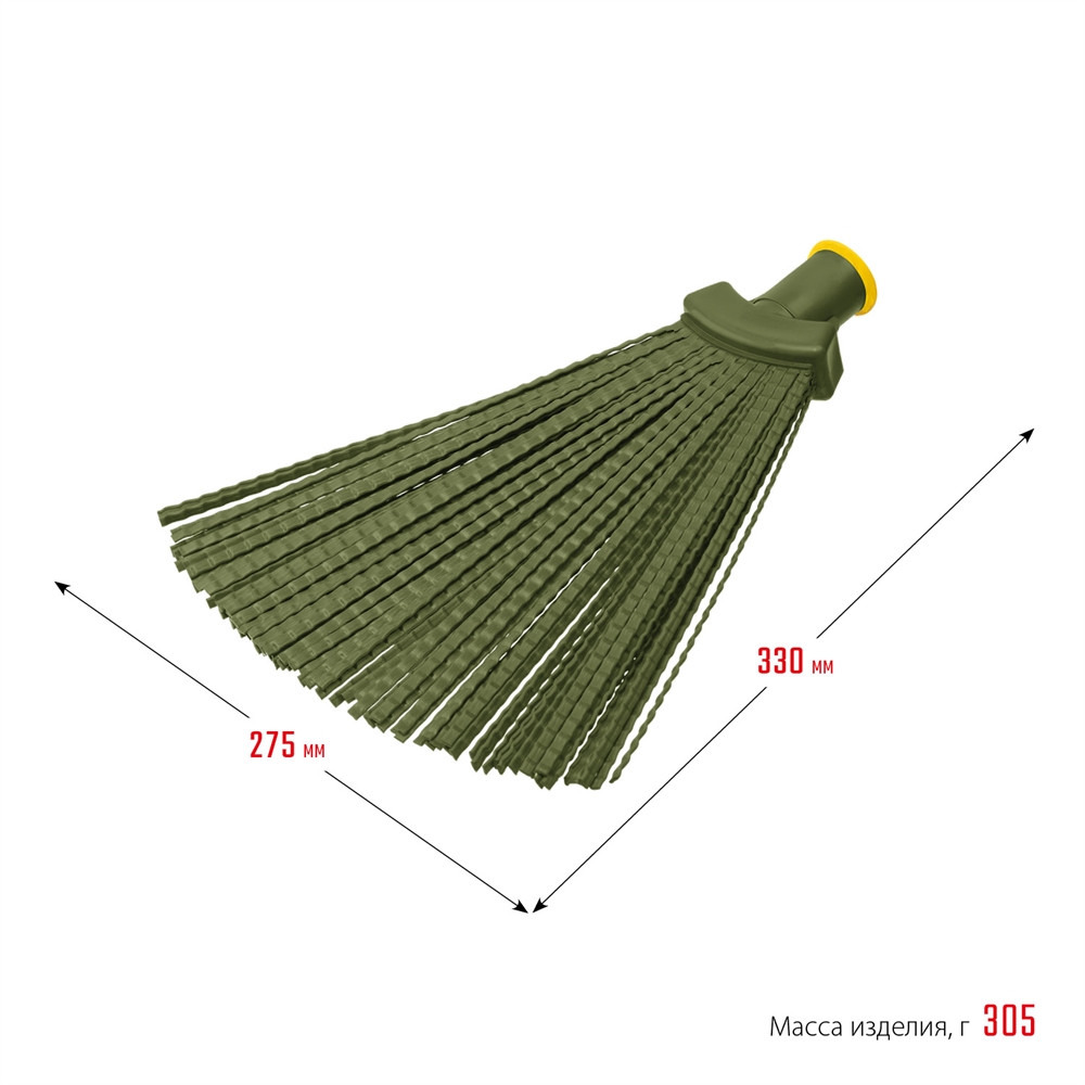 СИБИН  380 х 240 мм, полипропилен, коническое резьбовое соединение, плоская, веерная, пластиковая метла (39220) 39220_z02