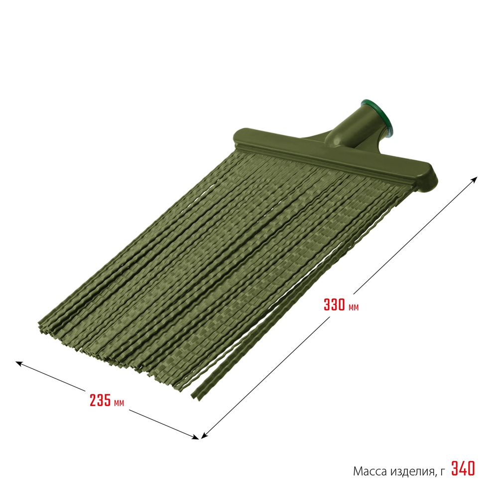 СИБИН  380 х 260 мм, полипропилен, коническое резьбовое соединение, плоская, гибкая, пластиковая метла (39222) 39222_z02