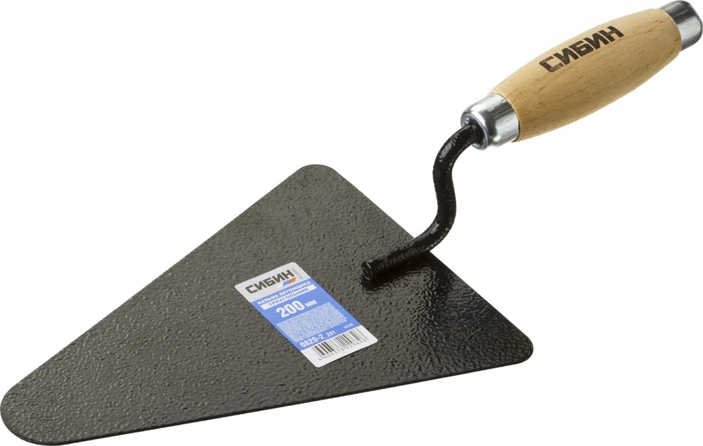 СИБИН  195 х 135 мм, деревянная ручка, кельма бетонщика (0820-2) 0820-2_z01