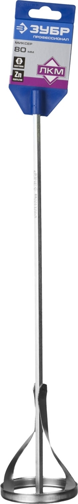 ЗУБР  80 х 400 мм, шестигранный хвостовик, миксер для красок, Профессионал (0602-08-40) 0602-08-40_z02