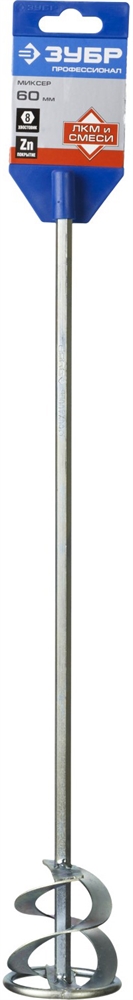 ЗУБР  60 х 400 мм, шестигранный хвостовик, миксер для красок, Профессионал (0603-06-40) 0603-06-40_z02