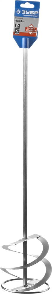 ЗУБР  120 х 600 мм, шестигранный хвостовик, миксер для красок, Профессионал (0603-12-60) 0603-12-60_z02