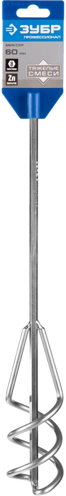 ЗУБР  60 х 400 мм, шестигранный хвостовик, миксер для песчано-гравийных смесей, Профессионал (06033-06-40) 06033-06-40_z02