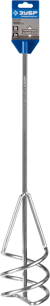ЗУБР  100 х 500 мм, шестигранный хвостовик, миксер для песчано-гравийных смесей, Профессионал (06033-10-50) 06033-10-50_z02