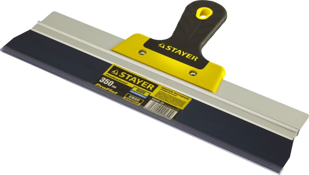 STAYER  PROFlat, 350 мм, усиленная алюминиевая направляющая, двухкомпонентная ручка, анодированный, фасадный шпатель, Professional (10045-35) 10045-35