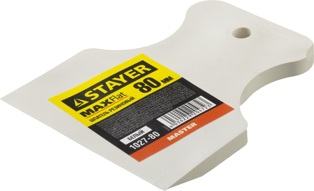 STAYER  MAXFlat, 80 мм, для затирки швов эластичный, белый, резиновый шпатель (1027-80) 1027-80