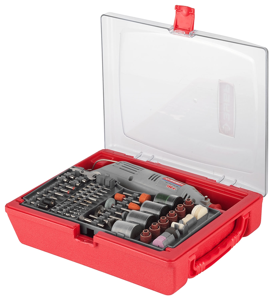 ЗУБР  176 предметов, 130 Вт, набор мини-насадок с гравером (ЗГ-130ЭК H176) ЗГ-130ЭК H176