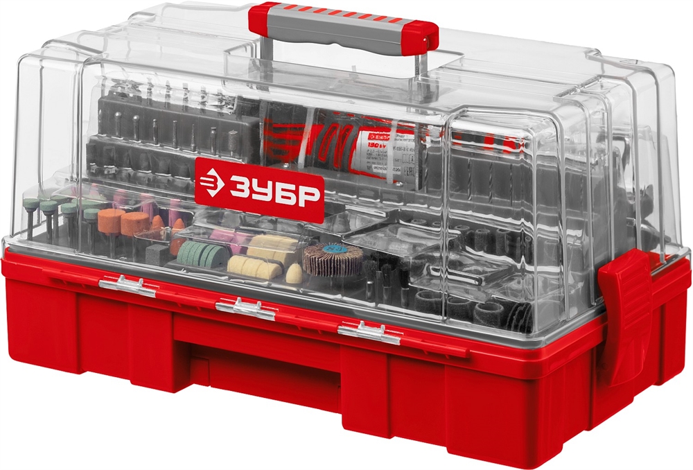 ЗУБР  242 предмета, 130 Вт, набор мини-насадок с гравером (ЗГ-130ЭК H242) ЗГ-130ЭК H242