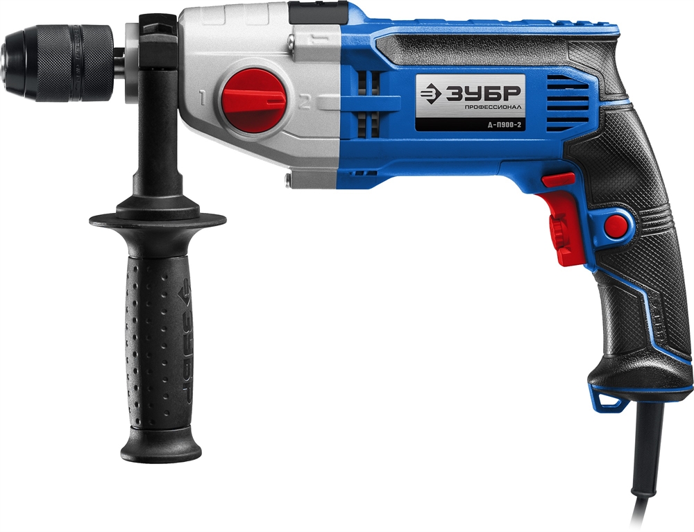 ЗУБР  900 Вт, 13 мм, безударная дрель, 2-скоростная, мет. корпус, Профессионал (Д-П900-2) Д-П900-2