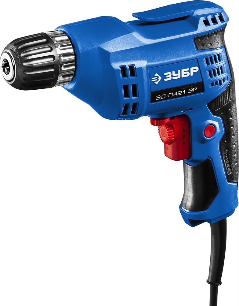ЗУБР  420 Вт, 10 мм БЗП, безударная дрель, Профессионал (ЗД-П421 ЭР) ЗД-П421 ЭР