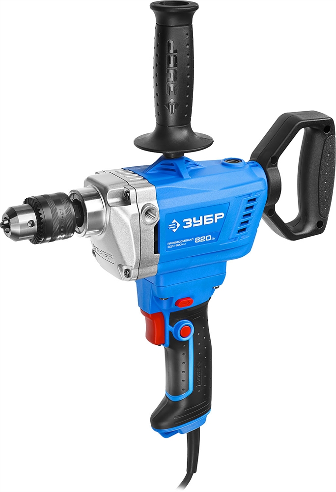 ЗУБР  820 Вт, 13 мм, дрель-миксер, Профессионал (ЗДМ-820 РМ) ЗДМ-820 РМ