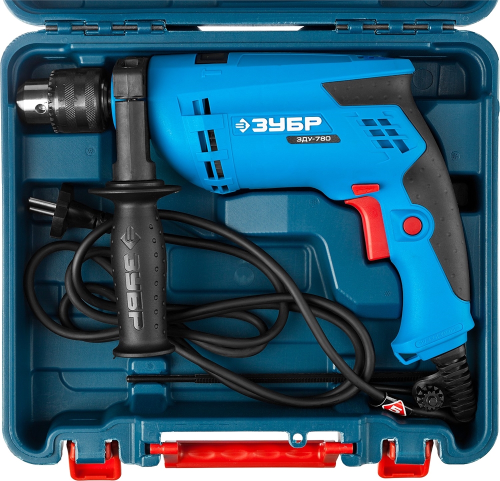 ЗУБР  780 Вт, 13 мм, ударная дрель, кейс, Профессионал (ЗДУ-780 ЭРМК2) ЗДУ-780 ЭРКМ2
