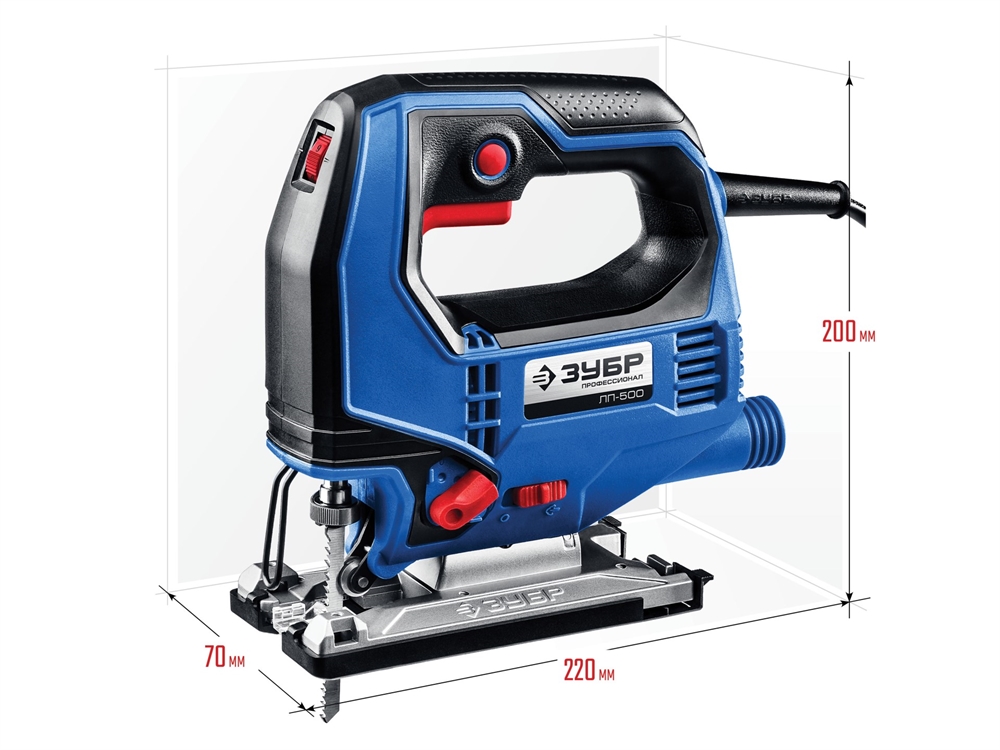 ЗУБР  500 Вт, 65 мм, электрический лобзик, Профессионал (ЛП-500) ЛП-500