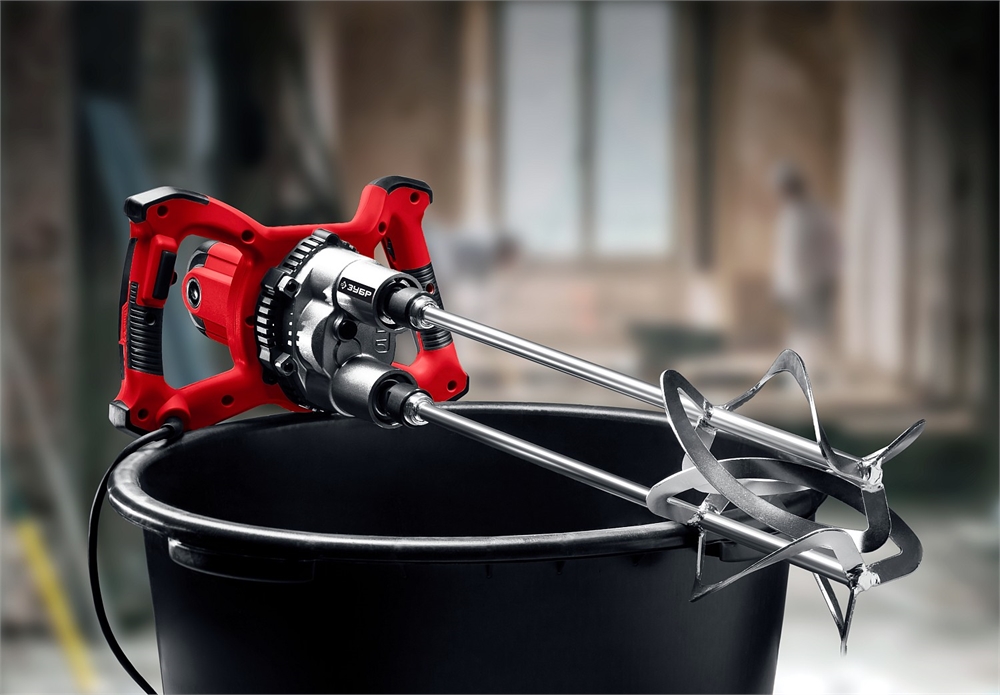 ЗУБР  М27, 1400 Вт, строительный двойной миксер (МРД-1400) МРД-1400