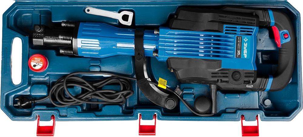 ЗУБР  Бетонолом, 35 Дж, 1600 Вт, АВТ, отбойный молоток HEX-30, Профессионал (ЗМ-35-1600 ВК) ЗМ-35-1600 ВК