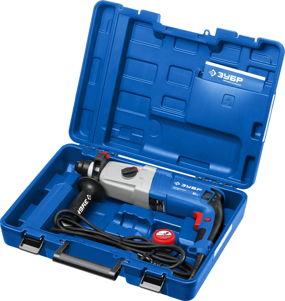 ЗУБР  32 мм, 1100 Вт, перфоратор SDS Plus, Профессионал (ЗП-32-1100 К) ЗП-32-1100 К