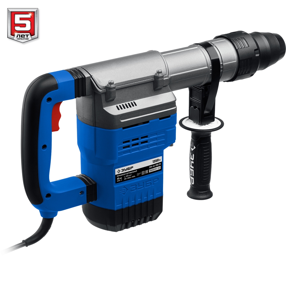 ЗУБР  45 мм, 1350 Вт, АВТ, перфоратор SDS-Max, Профессионал (ЗПМ-45-1350 ЭВ) ЗПМ-45-1350 ЭВ