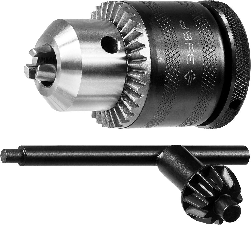 ЗУБР  2-13 мм, 1/2″, ударный ключевой патрон с фиксатором для дрели, Профессионал (29082-13-1/2) 29082-13-1/2_z02