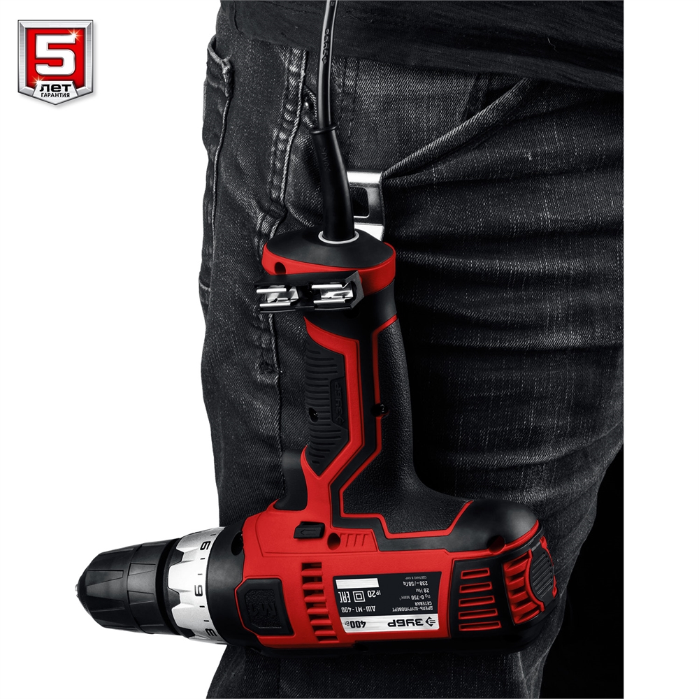 ЗУБР  400 Вт, 28 Н·м, сетевая дрель-шуруповерт (ДШ-М1-400) ДШ-М1-400