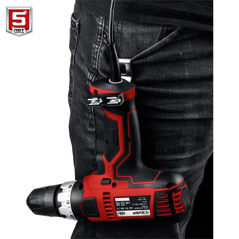 ЗУБР  400 Вт, 40 Н·м, кейс, сетевая дрель-шуруповерт (ДШ-М1-400-2 К) ДШ-М1-400-2 К