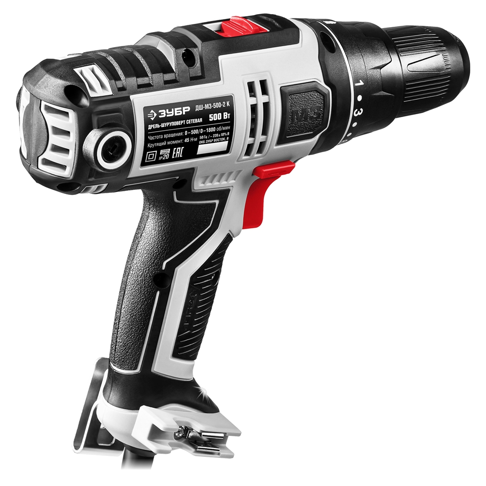 ЗУБР  500 Вт, 45 Н·м, кейс, сетевая дрель-шуруповерт (ДШ-М3-500-2 К) ДШ-М3-500-2 К