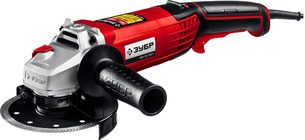 ЗУБР  1200 Вт, d125 мм, УШМ, регулировка оборотов (УШМ-125-1205 Э) УШМ-125-1205 Э