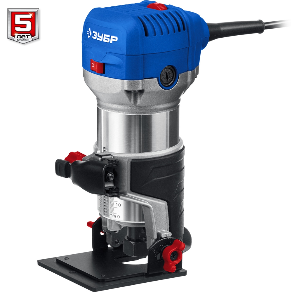 ЗУБР  750 Вт, кромочный фрезер, сумка, 3 основания, Профессионал (ФПК-750Н) ФПК-750Н