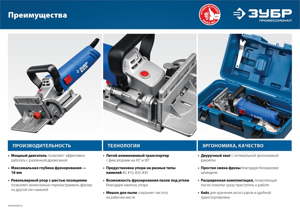 ЗУБР  d 100 мм, 1100 Вт, ламельный фрезер, кейс, Профессионал (ФПЛ-950 К) ФПЛ-950К