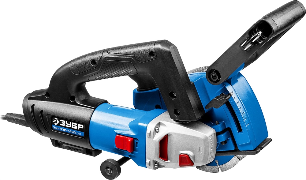 ЗУБР  d 125 мм, 1400 Вт, 30 мм, штроборез (бороздодел), Профессионал (ЗШ-П30-1400 ПСТ) ЗШ-П30-1400 ПСТ