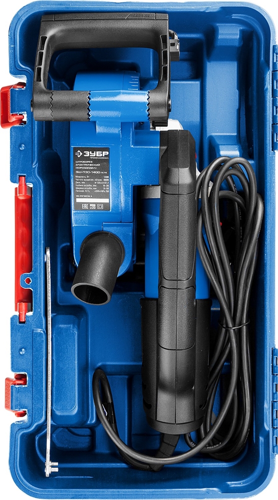 ЗУБР  d 125 мм, 1400 Вт, 30 мм, штроборез (бороздодел), кейс, Профессионал (ЗШ-П30-1400 ПСТК) ЗШ-П30-1400 ПСТК