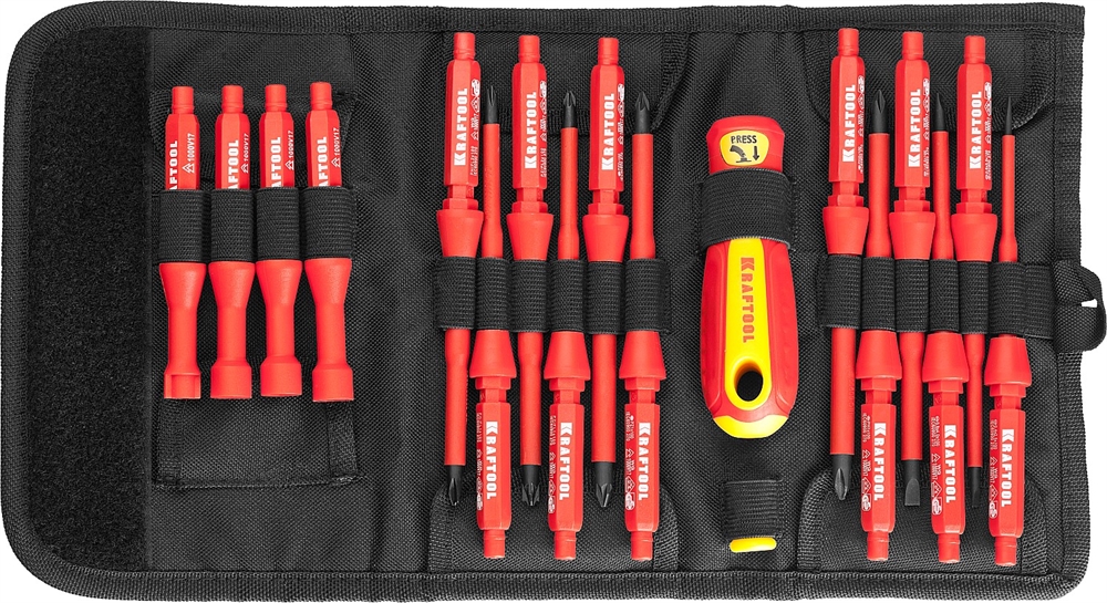 KRAFTOOL  Х-Drive Electro, 18 предм, набор высоковольтных отверток (220092-H18) 220092-H18