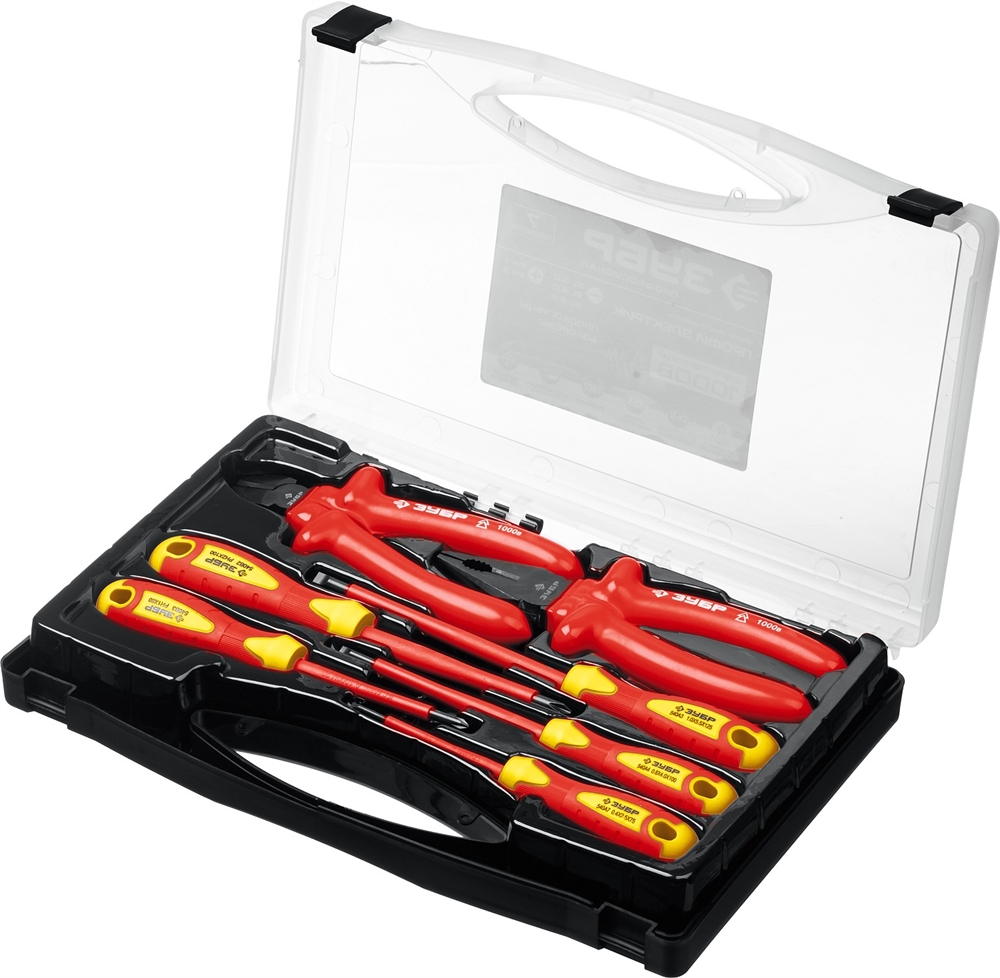 ЗУБР  7 предм., набор диэлектрического губцевого инструмента, Профессионал (2214-H7) 2214-H7_z01