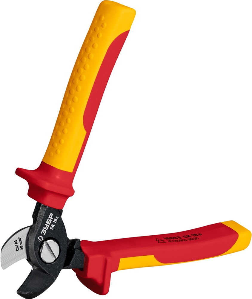 ЗУБР  СК-18В, d 14 мм, 180 мм, 1000В, диэлектрический кабелерез, Профессионал (23340-18V) 23340-18V