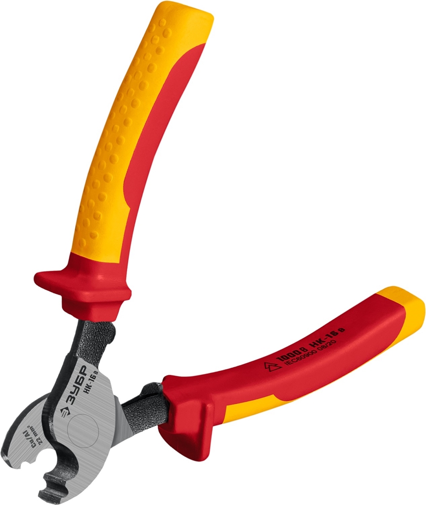 ЗУБР  НК-16В, d 9 мм, 165 мм, 1000 В, диэлектрический кабелерез, Профессионал (23344-16V) 23344-16V