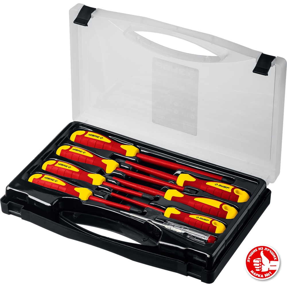 ЗУБР  8 предм, набор диэлектрических отверток, Профессионал (25268) 25268