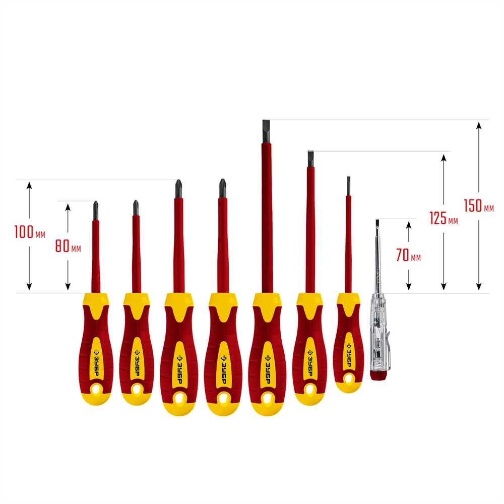 ЗУБР  8 предм, набор диэлектрических отверток, Профессионал (25268) 25268