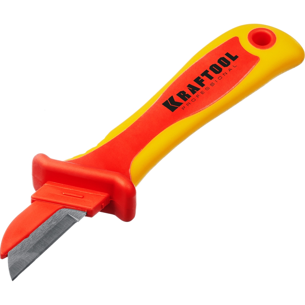 KRAFTOOL  KN-1, 1000 В, прямой, диэлектрический нож электрика (45401) 45401
