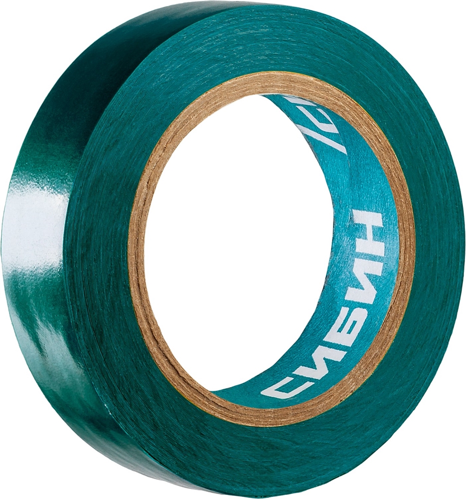 СИБИН  15 мм х 10 м, 5 000 В, зеленая, изолента ПВХ (1235-4) 1235-4