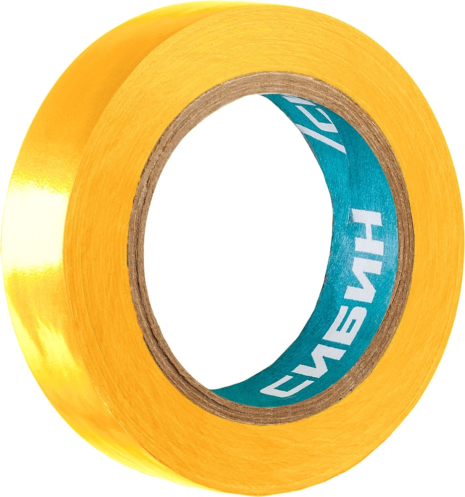 СИБИН  15 мм х 10 м, 5 000 В, желтая, изолента ПВХ (1235-5) 1235-5