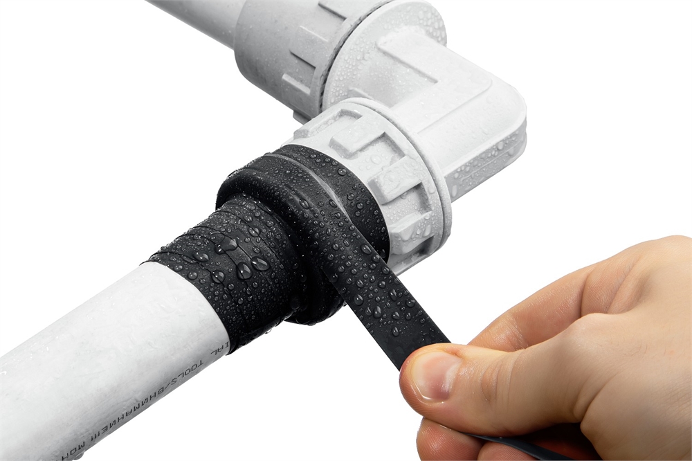 ЗУБР  СПАСАТЕЛЬ 25 мм х 3 м, 12 Атм, 30 000 В, черная, силикон, самослипающаяся аварийно-ремонтная изолента, Профессионал (12381-2) 12381-2