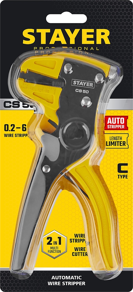 STAYER  CS-50, 0.2 - 6 мм2, автоматический стриппер, Professional (22636) 22636_z01