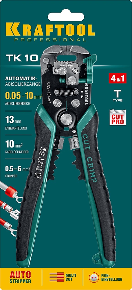 KRAFTOOL  TK-10, 0.05 - 10 мм2, автоматический стриппер (22639) 22639