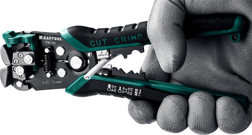 KRAFTOOL  TK-10, 0.05 - 10 мм2, автоматический стриппер (22639) 22639