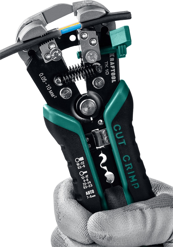KRAFTOOL  TK-10, 0.05 - 10 мм2, автоматический стриппер (22639) 22639